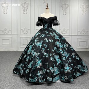 Elegant Quinceanera Dress Customized Pull Sleeve Chic Lace Up Floor-length Ball Gown Pattern Formal Evening Dress Vestidos