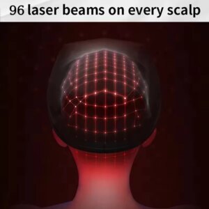 Hair Growth Laser Cap for Repair Care Hair Laser Therapy with 96 Laser Beads Wireless Recharge