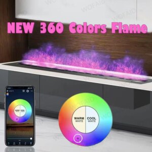 Outdoor Vapor Fireplace Safe Mist Fire Pit Water Tank Electric Fireplace – for Garden & Patio Fire Place Chimenea Decorativa