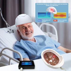 Infrared Therapy Neuro Brain Helmet 810nm PDT Photobiomodulation Red Light For Parkinson Stroke Autism Head Massage Relaxation