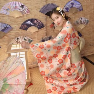 Kimono Women’s Formal Dress Blossom Selfie Store Japanese Material Script Outdoor Scenery Shenming Girlish Photography Costume