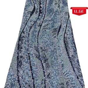 2025Latest Popular High Quality Delicate Eligant Soft Heavier Mesh Sequin Lace Fabric For Wedding Evening Dress U_Ge5198