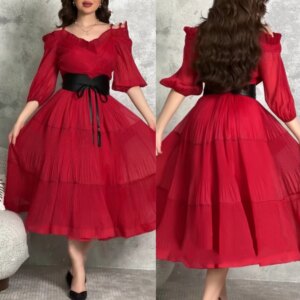 Customized Ball Jersey Sash Bow Clubbing A-line Off-the-shoulder Bespoke Occasion Gown Midi es