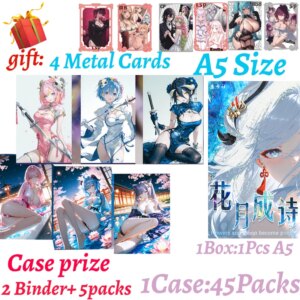 2025 A5 board Flowers and Moons Become Poems Goddess Card Hobby Waifu Board Genshin Collection Doujin Booster Box Rare Card Toys