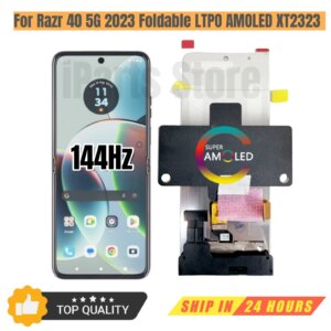 iParts Replacement Foldable LTPO AMOLED Display for Motorola Razr 40 5G 2023 XT2323 XT2323-2 Main Touch Screen Assembly OEM