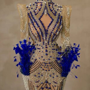 Illusion Party Evening Dress Embellished With Crystals Exquisite Cocktail Prom Formal Occasions Gown Customized Vestido De Novia