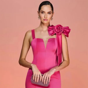 Little Daisy CustomizedFlower Bow Pleat Mermaid Square Neck Long Dresses Bespoke Occasion Dresses Modern Style High Quality