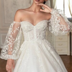 Elegant Off-The-Shoulder Evening Dress 2024 Charming Backless Prom Gown Charming Appliquéd Evening Gowns Vestidos De Novia