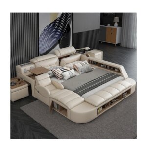 Wholesale Price Multi-function Massage Double Bed Modern Simple Bedroom Luxury Queen Bed Hotel Apartment Sex Bed