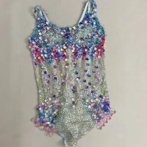 Sexy Women Birthday Party Bodysuits Showgirl Singer Gogo Dancer Costume Festival Outfit Taylor Diamond Sequin One Piece Jumpsuit