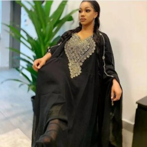 Black New Moroccan Dubai Kaftan Farasha Abaya Wedding Fancy Long Gown Dress
