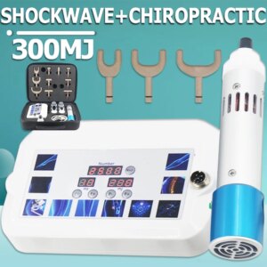 Shockwave Therapy Machine New For ED Treatment Pain Relief 1800N Chiropractic Gun300MJ Professional Shock Wave Massager 2 IN 1