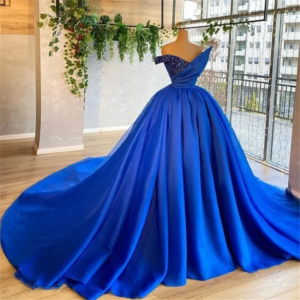 Customized Elegant A-line Prom Dresses V-neck Backless Floor length Sparkling Formal Occasion party Women’s Evening Dresses