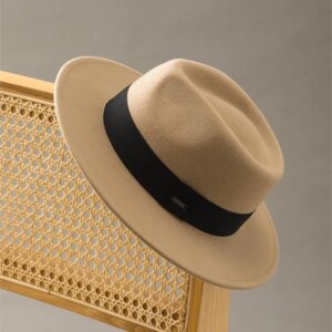 Autumn and winter top hat men wide classic big circumference show face small women versatile
