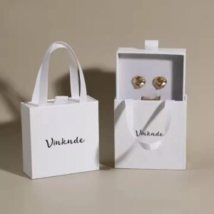 Custom Logo Sliding Drawer Jewelry Packaging Box Perfume Earring Holder Watch Necklace Case Wedding Compact Holiday Gift Paper