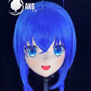 Customize Character Female/Girl Resin Kig Full Head With Lock Anime Cosplay Japanese Anime Kigurumi Mask