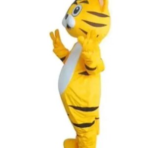 New Adult Best Sale Lovely Yellow Tiger Mascot Costume Christmas Fancy Dress Halloween Mascot Costume