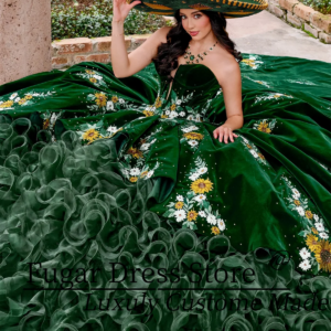 Elegance Velvet Quinceanera Dress Colorful Flower Decals Rich Folded Edges Layered Layer By Layer Sweet 16 Vestidos De 15 Anos