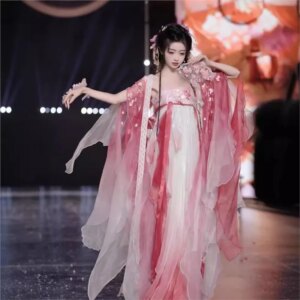 Hanfu female heavy industry embroidery chest-length ruqun Chebule skirt big sleeve shirt ancient new style
