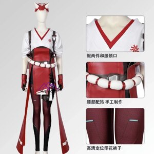 Game Overwatch2 Kiriko Cosplay Costume Anime Clothes for Women Halloween Carnival Suit Role Play Adult Halloween Party Carnival