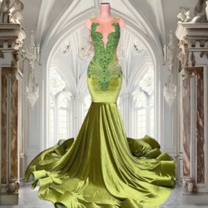 Luxury Mermaid Prom Dresses Long 2025 for Black Girl Beading Crystal Formal Evening Gowns Customized