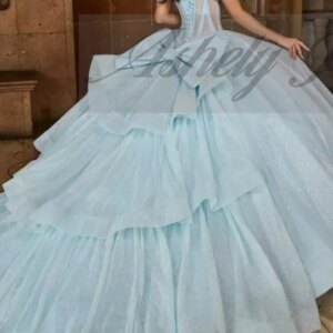 Customized Princess 15 16 Year Girl Quinceanera Dresses Illusion Lace Up Ball Gown Women Prom Birthday Party Dress Wedding 15 16