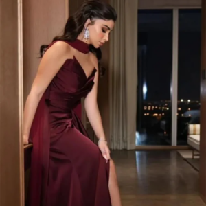 Little Daisy CustomizedDraped A-line Strapless Long Dresses Bespoke Occasion Dresses Classic Modern Style Fashion