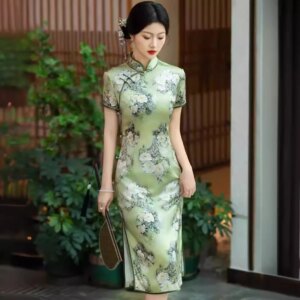 Quality Real Silk Cheongsam Qipao Summer Women’s Improved High-End High-Grade Dress Young Temperament Chinese Dress