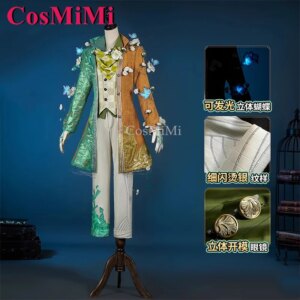 CosMiMi Game Identity V Aesop Carl/Embalmer Cosplay Costume Glasshouse Skin Fashion Uniforms Carnival Party Role Play Clothing