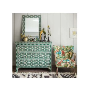 Best style furniture bone inlay drawers and best design green color modern of drawers for bedroom use and best sale