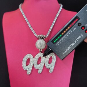 Custom Lab Diamond Letter Number Pendant Chain 925 Silver Moissanite Name Necklace Personalized Ice Bail Hip Hop Jewelry Gifts