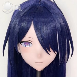 (AL417)Customize Character Crossdressing Female/Girl Resin Full/Half Head With Lock Anime Cosplay Japanese Animego Kigurumi Mask