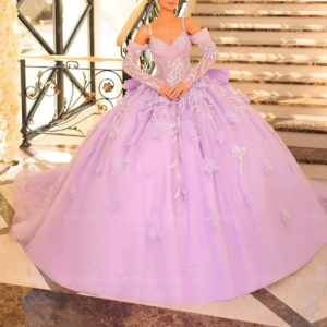 Opulent Lace Appliques Prom Dresses For Women Fashion Off The Shoulder 3/4 Sleeves Ball Gown Star Red Carpet Party Dress