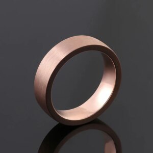 Provence Satin Finish Ring 14K18K RoseGold Plain band Minimalist Ring for Men Anniversary Wedding Band Personalized Custom