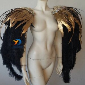 Customized model catwalk feather shawl wings angel catwalk feather shawl model catwalk cape stage performance
