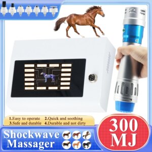 300MJ Physiotherapy Shock Wave Machine For Relief Pain And Treat Tendon Injury Professional Animals Shockwave Massager Horse Use