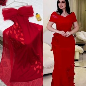 Customized Jersey Tassel Rhinestone Cocktail Party A-line Off-the-shoulder Bespoke Occasion Gown Long Dresses