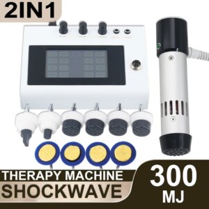 300MJ Professional Shockwave Therapy Machine With 7 Heads Effectively Relieve Spine Back Pain Muscle Stimulation Massager