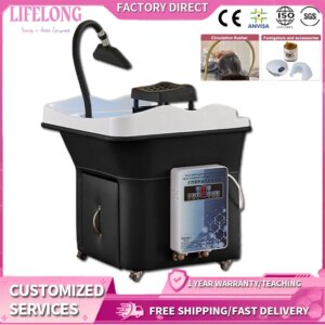 Hair Care Head Treatment Instrument Belt Fumigation Spa Machine Movable Water Circulation Shampoo Basin Splicing Beauty Salon
