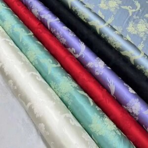 Guanle Crepe Real Silk Fabric 28momme Chinese Style Dress Shirt Outfit Cheongsam Silkworm