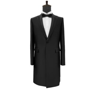 Fashionable black one button set 2-piece slim fit men’s dinner party wedding event set