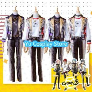 Yu-Cosplay Game Ensemble Stars Crazy B HiMERU Oukawa Kohaku Shiina Niki Amagi Rinne Cosplay Costume Halloween Uniforms Custom