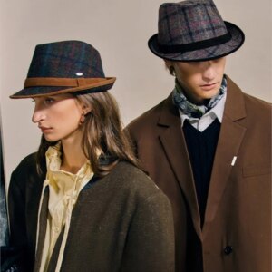 New elegant fashion high luxury old money style pattern top hat man