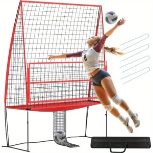 8 X 11 FT Volleyball Training Equipment, Volleyball Practice Net Adjustable Height Volleyball Training Net,with Carrying Bag