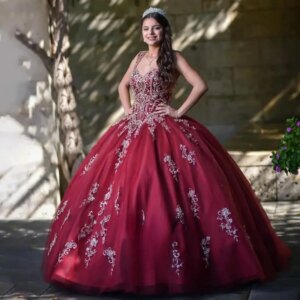 Fashionable Sleeveless Quinceanera Dresses for Women Appliques Floor Length Lacing up Draped Robe Quinceañera
