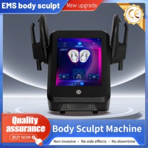 NEO RF EMS Body Sculpt Machine 15 Tesla 2 Handles Slimming Fat Burn Muscle Stimulation RF Pelvic Pads Portable Home Use