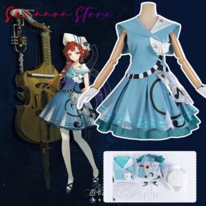 Barcarola Cosplay Anime Game Reverse: 1999 disfrazBarcarola Blue Princess Lolita Dress Anime Outfits Wig Prop Role-play Suits