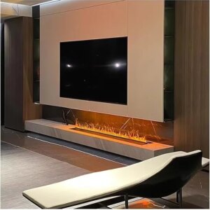 Atomizing electric fireplace without heat embedded fireplace steam water mist 3D color fire intelligent remote control stove