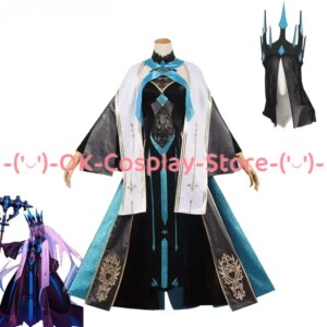 [Customized] Game FGO Winter Queen Morgan le Fay Cosplay Costume Fancy Dress Crown Halloween Carnival Holiday Party Uniforms