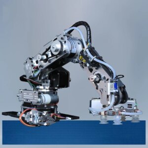 4 Axis Stepping Robotic Arm with Suction Cup Pump Stepper Motor Metal Model for Arduino Robot DIY Kit Big Load Industrial Robot